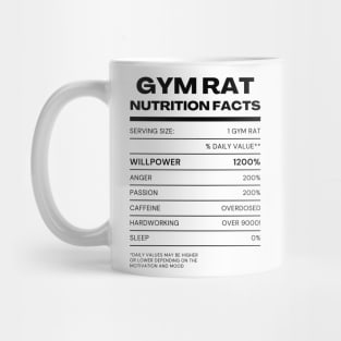 Gym rat nutrition facts Mug